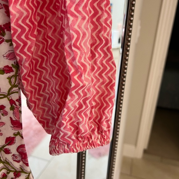 Brand new sue Sartor pink white & red Contrast dress - Picture 5 of 16